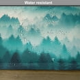 thumbnail image 5 of Ambesonne Turquoise Place Mats Set of 4, Misty Woodland Mountains, Standard Size, Dark Seafoam Dark Teal, 5 of 5