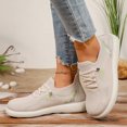 thumbnail image 2 of EKVAHL Women's Orthopedic Walking Sneakers, Lace Up Mesh Athletic Shoes, Arch Support Flexible Non Slip Sole Gym Outdoor Daily Fitness Shoes Beige, 2 of 3