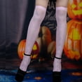 thumbnail image 6 of IWRICH Women's Halloween Skeleton Thigh High Socks over Knee Stockings with Double-Sided Printing RD2, 6 of 6