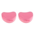 thumbnail image 2 of Estuche para Dentadura Postiza shamjiam Contenedor Bucal Paquete de 4 Rosa Blanco 7.5 x 6 x 2.3 cm, 2 of 9