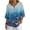 Blue Wave, variant on Womens Linen Blouses 3/4 Sleeve Size M Button V-Neck Linen Tunic Breathable Dressy Summer Blouse Shirt, Western Cactus