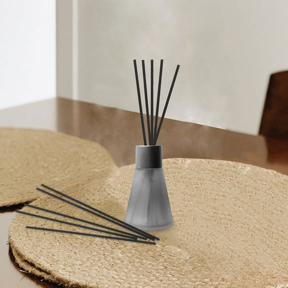 BESTOYARD No Flame Fiber Aroma Sticks Black for Home Aromatherapy 60Pcs