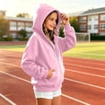 thumbnail image 5 of Fancifize Teens Solid Color Hooded Sweatshirts, Zip Up Fleece Hoodie Jacket with Pockets for Boys Girls 5-16 Years, 5 of 7
