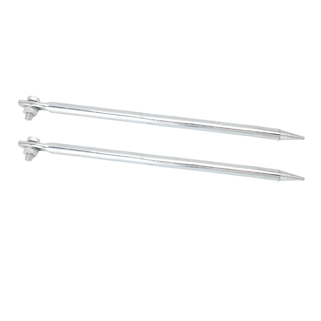 Ground Stakes, Copper Plated Iron Ground Rods 2 Pcs Portable for Electric Fences