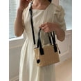 thumbnail image 3 of Kukuzhu Straw Tote Bag Purse for Women Retro Woven Bucket Bag Crossbody Bag Summer Straw Bag Small Hobo Bag Shoulder Bag for Beach, 3 of 7