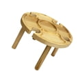 thumbnail image 1 of facefd Wooden Picnic Table With Wine Glass Holder Rack Folding Tray Outdoor Portable, 1 of 6