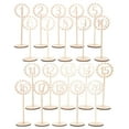 thumbnail image 1 of 20 Pcs Chiffres de Table de Mariage Chiffres de Table en Bois Panneau de Chiffres de Table Debout (1-10, 11-20), 1 of 8