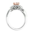 thumbnail image 2 of 3/4 Carat White Natural Diamond and Marquise Shaped Morganite Color Stone Engagement Ring in 14K White Gold (Ring Size 10.5) (SI1-SI2 Clarity), 2 of 5