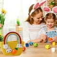 thumbnail image 5 of Kugisaki Easter Basket Bunny Baskets Woven Cotton Egg Hunt Baskets with Adorable Rabbit Storage Gifts Sweets Easter Decoration Party Gift, 5 of 6
