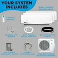 thumbnail image 2 of Klimaire 3-Zone Ductless Mini-Split Heat Pump AC 36,000 BTU, Wall Mounted (12K + 12K + 24K BTU), 23.1 SEER2, All-Inclusive Installation Kits, 2 of 6