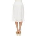 thumbnail image 3 of White Mark Women's Chiffon Pleated Midi Skirt, 3 of 6