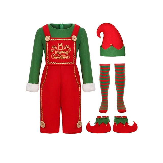 Conjunto de ropa infantil de disfraz de navideño para actuaciones en , Halloween, cumpleaños Para niños 120