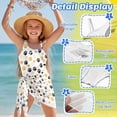 thumbnail image 6 of Jiueut Paws Heart Print Girls Swimsuit Trendy Swimwear with Adjustable Straps One Piece Cut Out Swimwear with Mesh Cover Up Skirt Size 7-18, 6 of 7