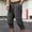 Gray, variant on Mens 3/4 Pants Workout Jogger Yoga Capri Pants Drawstring Elastic Waist Pant with Multi Pockets for Running
