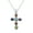Multicolor, variant on Womens  Turquoise Cross Pendant Necklace in Sterling Silver Multiple Colors
