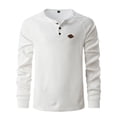 thumbnail image 4 of Playeras De Algodon Para Hombre, Camiseta Informal De Otoño A Cuadros, Camiseta De Manga Larga Con Solapa Y Botones, 4 of 8