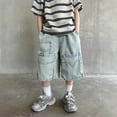 thumbnail image 2 of Boys Jeans Shorts Classic Baggy Denim Shorts with Pockets Boys Shorts Size 5-6 Years, 2 of 9