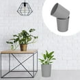 thumbnail image 4 of WHAMVOX  5 Pcs Plastic Planting Pots Garden Accessory Tall Planters Plants Grey, 4 of 8