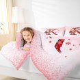 thumbnail image 6 of Manfei Teens Merry Christmas Bedding Comforter Set, Initial Letter K Twin Comforter Sets, Girly Pink Princess Cartoon Reversible Bedding Set, Luxury Bedroom Decor, 2-Piece, 6 of 9