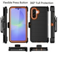 thumbnail image 2 of Galaxy A36 5G Case,Takfox Samsung Galaxy A36 5G Holster Phone Case with Built-in Screen Protector Swivel Belt Clip [3 Layers] Heavy Duty Full Body Protection Shockproof Kickstand Cover - Black/Orange, 2 of 8