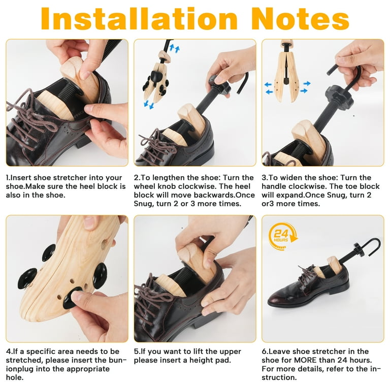 BTideas Wooden Shoe Stretcher, 4-Way Adjustable Shoe Widener