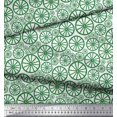 thumbnail image 3 of Pomme Vert polyester Crêpe Roue Ethnique Tissu Imprimé 1 Yard 52 Pouces de Large, 3 of 3
