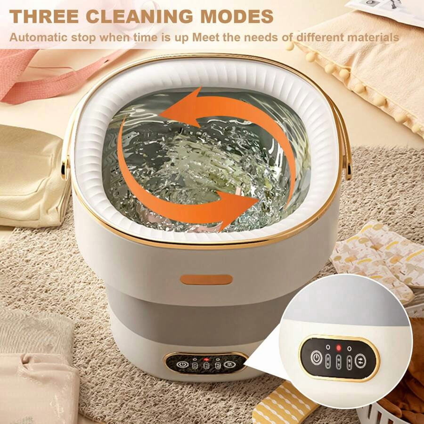 Portable Washing Machine With Spin Dryer, Fully Automatic 13L Folding Washing Machine With 3 Cleaning Modes For Underwear, Baby Clothes Cleaning