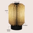thumbnail image 4 of JONATHAN Y JYL9102A Banks 8.5" Modern Minimalist Paper Pleated Column Accent LED Table Lamp, Black, 4 of 7