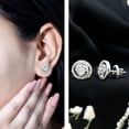 thumbnail image 3 of Rosec Jewels Lab Grown Diamond Swirl Earrings Studs with Screw Back - EF-VS Quality - Ready to Gift for Birthday, 14K White Gold, 3 of 8