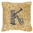 thumbnail image 3 of Carolines Treasures CJ2004-NPW1818 Letter N Musical Instrument Alphabet Canvas Fabric Decorative Pillow  18H x18W, 3 of 7