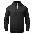 thumbnail image 3 of Hoodies for Men Quarter Zip Up Hoodie Heavyweight Loose Fit Pullover Hooded Sweatshirt for Men with Pocket, 3 of 5