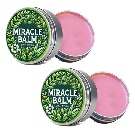 Herbal Body Miracle Balm Moisturizing Skin Care Balm with Botanical Ingredients Lightweight Non Greasy Cream for Smooth and Comfortable Skin.(2Pcs)