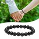 thumbnail image 5 of Pulsera de cuentas negras pulsera de ágata con un solo círculo cuentas de cristal decoración estirable clásico de moda apilable para mujeres hombres adolescentes unisex ANGGREK Otros, 5 of 8