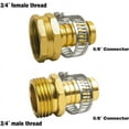thumbnail image 3 of Tmalltide 3/4inch Copper Garden Hose Repair Connector with Stainless Steel Clamps, Male and Female Garden Hose Fittings, Mender End Repair Kit, Water Hose End Mender, Fit for 3/4inch Hose Fitting, 3 of 12