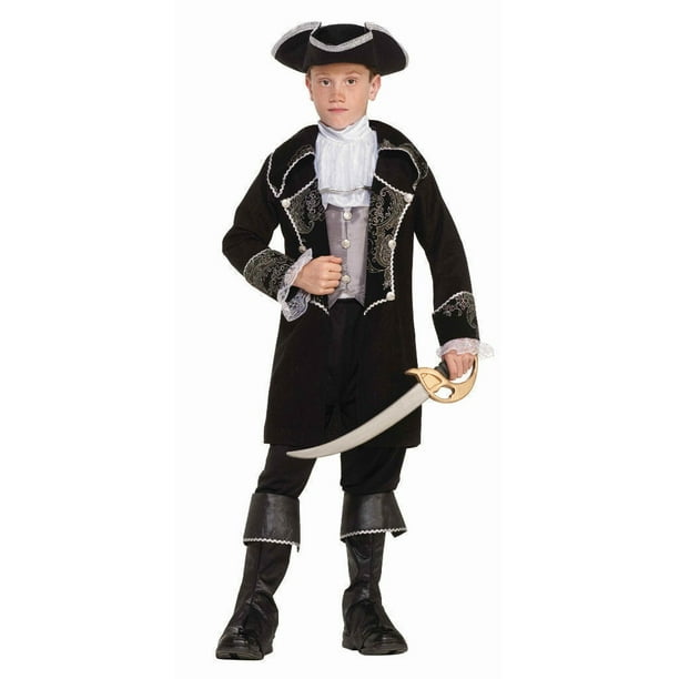 Swashbuckler Colonial Pirate Child Costume Boys Buccaneer Captain LARGE  12-14 