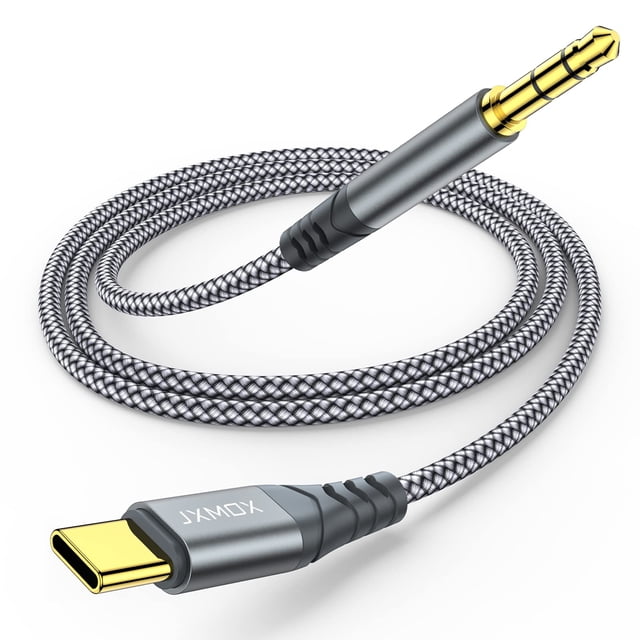 Cable USB C a conector auxiliar de audio de 3,5 mm JXMOX para iPhone Samsung