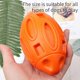 thumbnail image 3 of Pelota de rugby para perros, juguete chirriante Pelota masticable para perros agresivos Goma masticable con sonido chirriante, casi indestructible, para perros medianos y grandes (naranja) JFHHH pequeña, 3 of 5