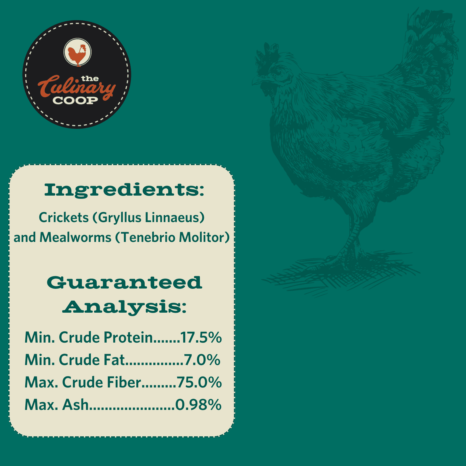 (3 pack) The Culinary Coop Canned Cricket and Mealworm Chicken Treat 2.75oz