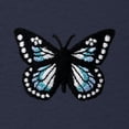 thumbnail image 2 of Dalix Butterfly Cropped Tee Lightweight High Waisted Short Sleeve Summer Shirt Womens in Navy L Large, 2 of 5