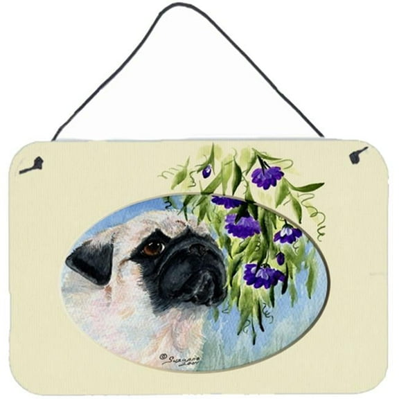 Pug Indoor Aluminium Metal Wall Or Door Hanging Prints