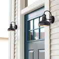 thumbnail image 2 of GOALPLUS 2 Pack Motion Sensor Outdoor Barn Porch Wall Light Dusk to Dawn Small Exterior Gooseneck Lighting Fixture 7 Inch Dome Black Farmhouse Wall Mount for Porch, 2 of 7