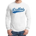 thumbnail image 4 of UGP Campus Apparel Dallas Baseball Script - Hometown Pride, Pitcher Long Sleeve T Shirt - Small - White, 4 of 6