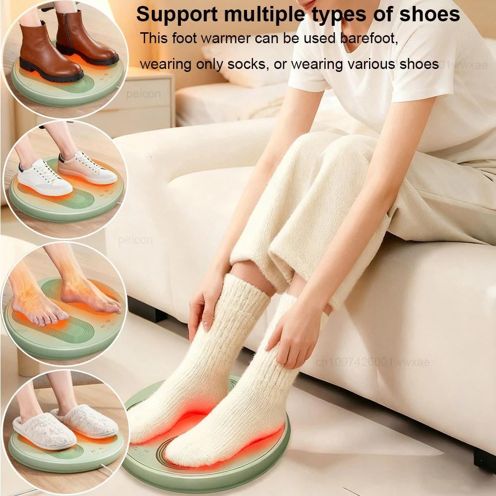 Electric Foot Massager Relieve foot Heel Pain Foot Warmer Promote Blood Circulation 3 Heating Temperature Foot Massage Machine