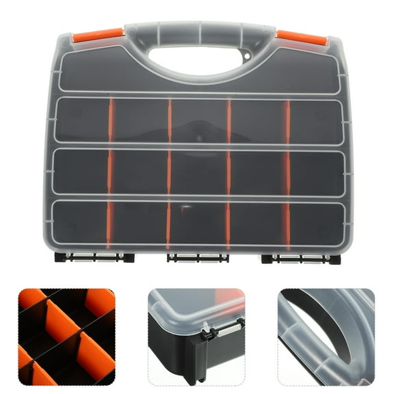 LOLIPPYY Convenient Black Small Parts Organizer Box with Durable Construction for Tool Storage