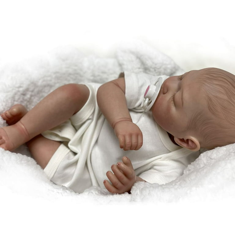 Adolly Gallery Lifelike Reborn Baby Dolls Boy 16 - 18 inch Soft Simulation  Silicone Vinyl Realistic Newborn with Clothes Cute Toy Gift for Kids Age 3+ 