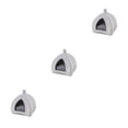 thumbnail image 2 of Casa para mascotas Methold nido de descanso de invierno tienda de campaña de felpa Gris M, 2 of 6
