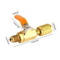 thumbnail image 4 of Lefu R410A R134A Adaptateur de Valve à Bille Droite pour Tuyaux de Charge CVC 1/4 AC, 4 of 9