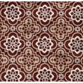 thumbnail image 4 of oneOone Cotton Poplin Twill Dark Red Fabric Floral & Tiles Moroccan Sewing Material Print Fabric By The Yard 56 Inch Wide, 4 of 4