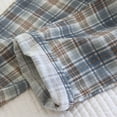 thumbnail image 5 of KyCheLot Men's 2 Piece Cotton Pajama Sets Comfy Plaid Loose Button down Long Sleeve Shirts and Elastic Waist Pants, 5 of 7