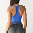 thumbnail image 2 of DondPO Womens Tank Tops,Lady V Neck Racer Back Tank Top For Women Padded Ribbed Long Tank Fitted Basic Tops,Halter Tops for Women,Womens Loose Tank Tops Clearance！ Blue S Clearance！, 2 of 5